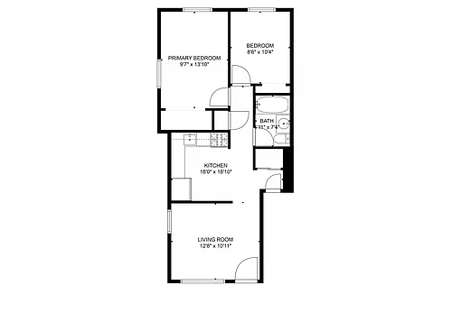 Floor plan Fernrock 2 Bedroom