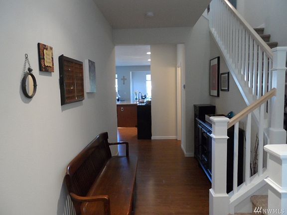 Large entryway opens up to the open kitchen/living area.