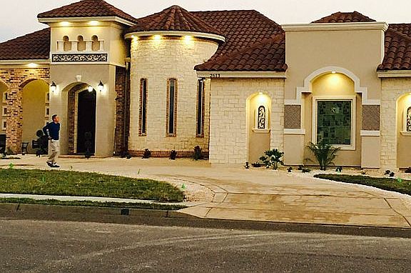 double entrance driveway.