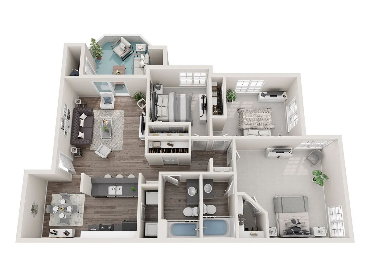 Floor plan 3x2 Titanium