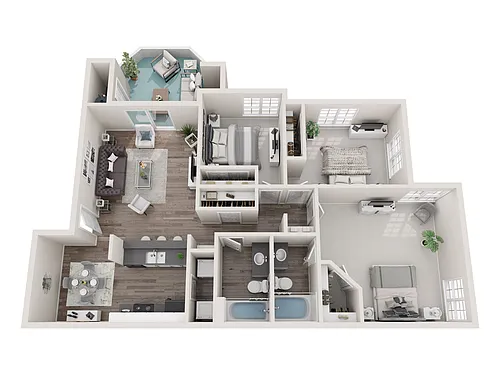 Floor plan 3x2 Titanium