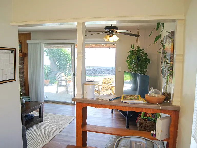 Dining area with Slider to Patio