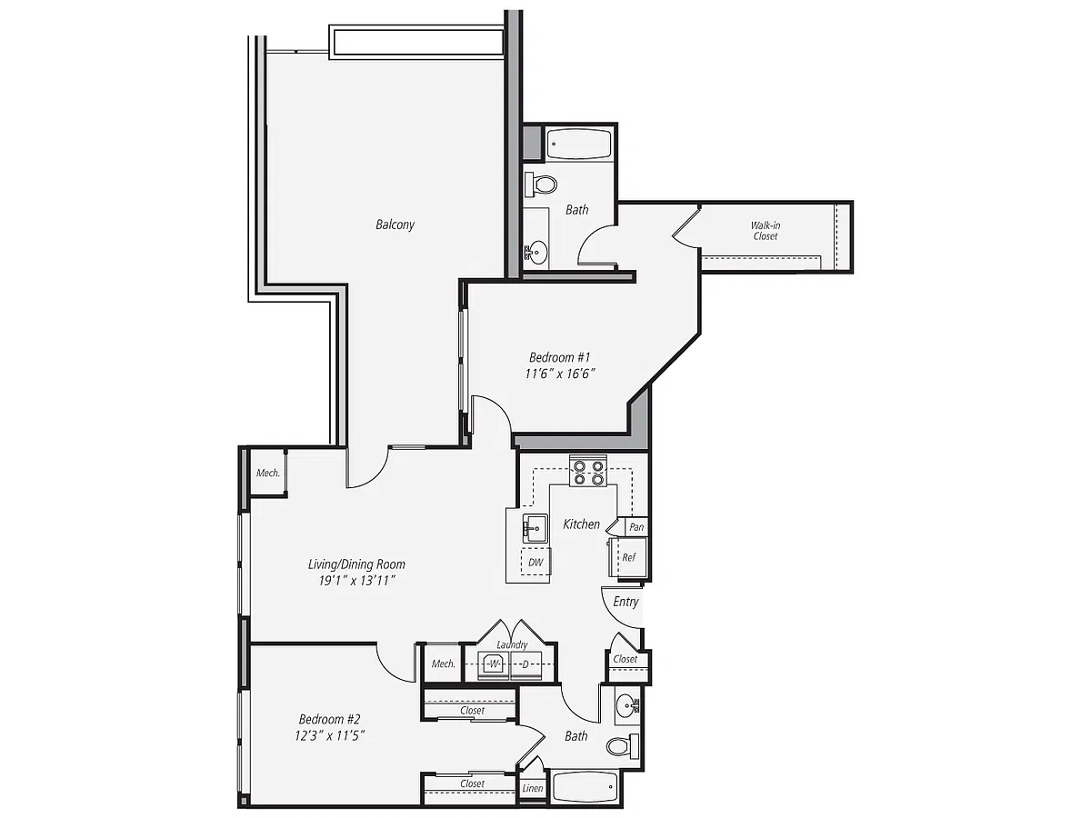 Floor plan B2P-1045