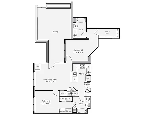 Floor plan B2P-1045