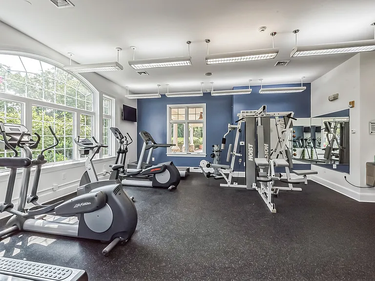 Elevate your fitness routine at Eagle Rock Apartments at Malvern with our state-of-the-art gym featuring modern equipment and ample natural light. Unleash your potential and make wellness a priority. Schedule your visit today!
