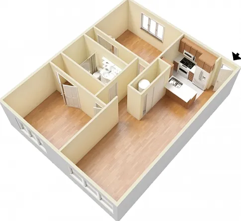 Oak | 2 Bed 1 Bath Oak | 2 Bed 1 Bath