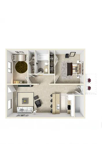 Floor plan 2BR - 1.5BTH