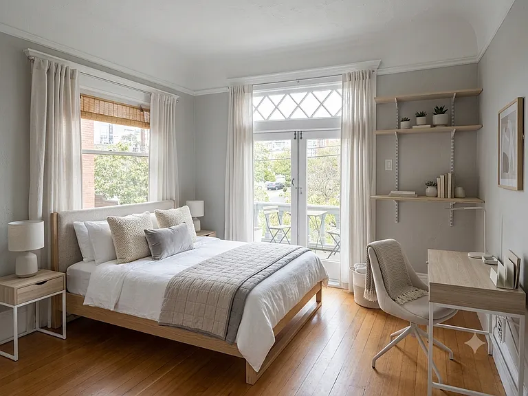 Room G (111 sf) with private balcony (65 sf)
Upstairs balcony
