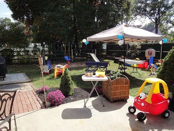 Backyard during B-day party