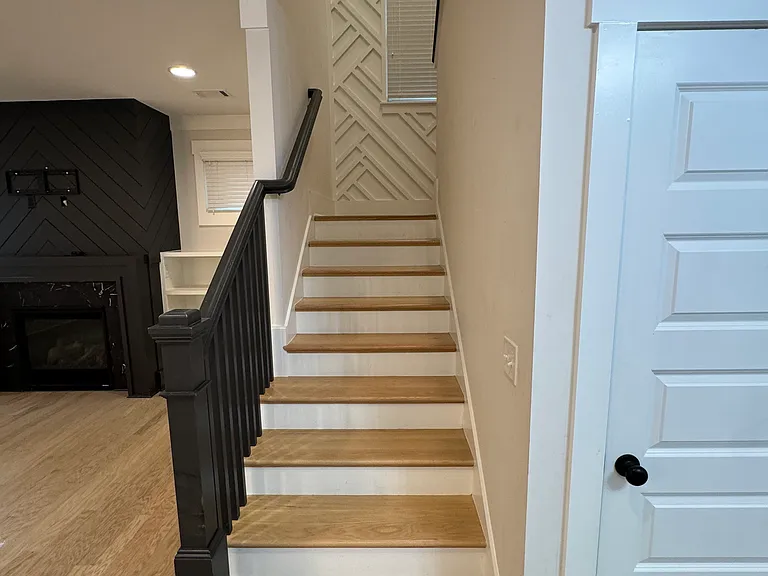 Staircase to second level.