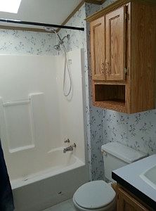 Easy access step in shower
