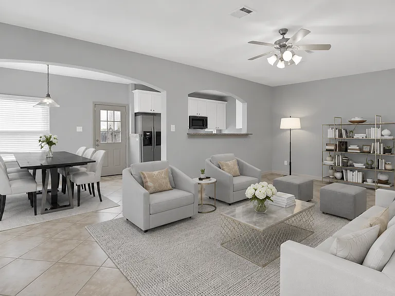 Open Living Room into Kitchen