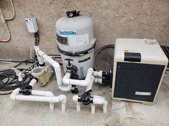 new Pentair heater/waterpump