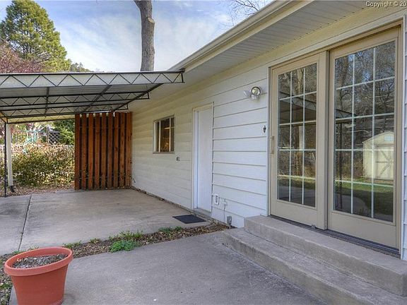 Covered patio with second patio.