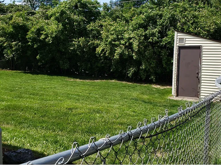 Fenced backyard