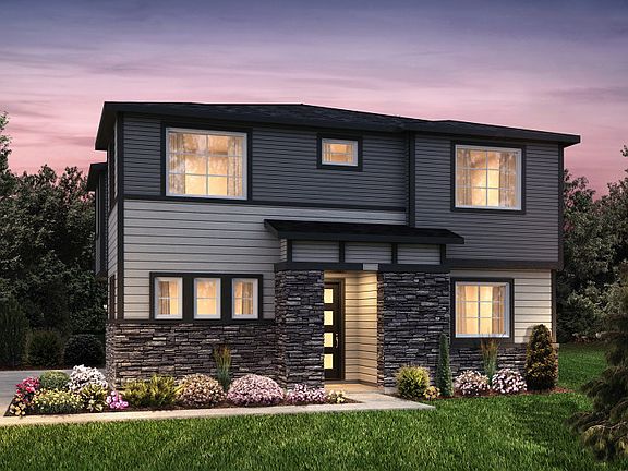 Elevation B adds a contemporary twist with wood and stone accents that complement the architecture o