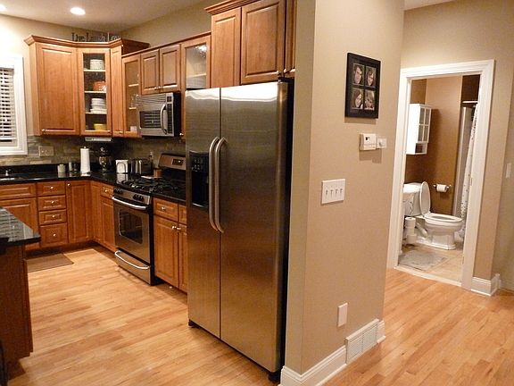 Kitchen and downstairs bathroom