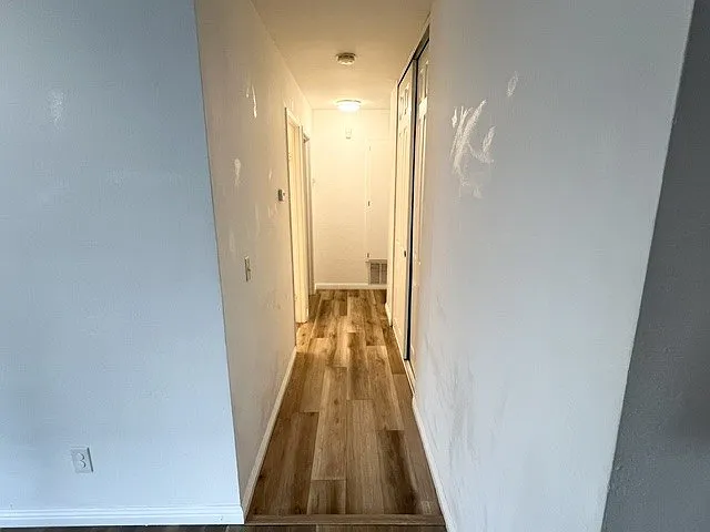 Hallways to the bedrooms and bathrooms (installed new flooring)