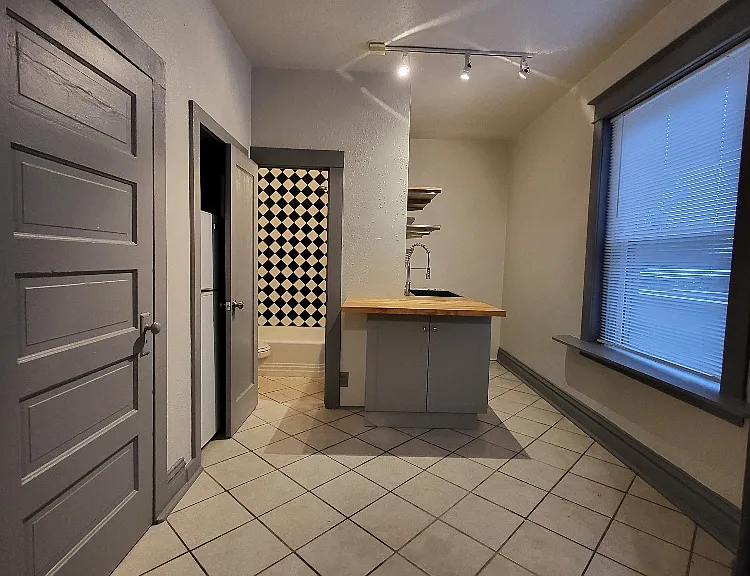Open Kitchen with Track Lighting!