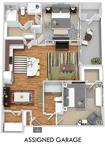 Floor plan The Sage with Assigned Garage