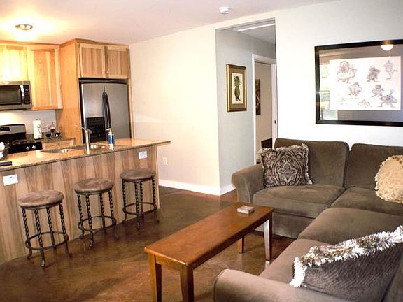 The counter bar has outlets for working on your laptop or charging mobile devices.