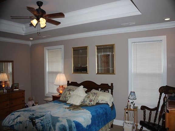 master bedroom w/trey ceiling