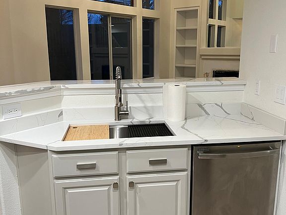 Looking from kitchen to family room