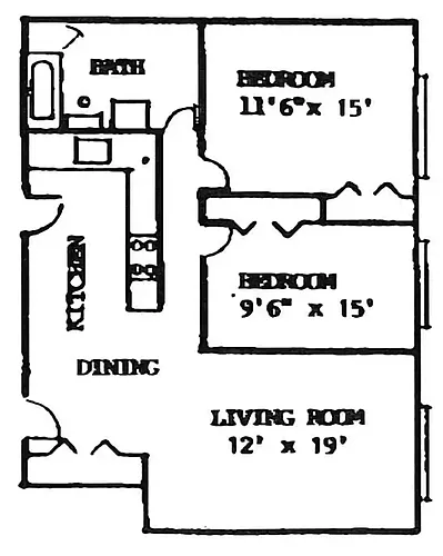 Floor plan Two bedroom B