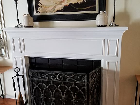 Wood burning fireplace