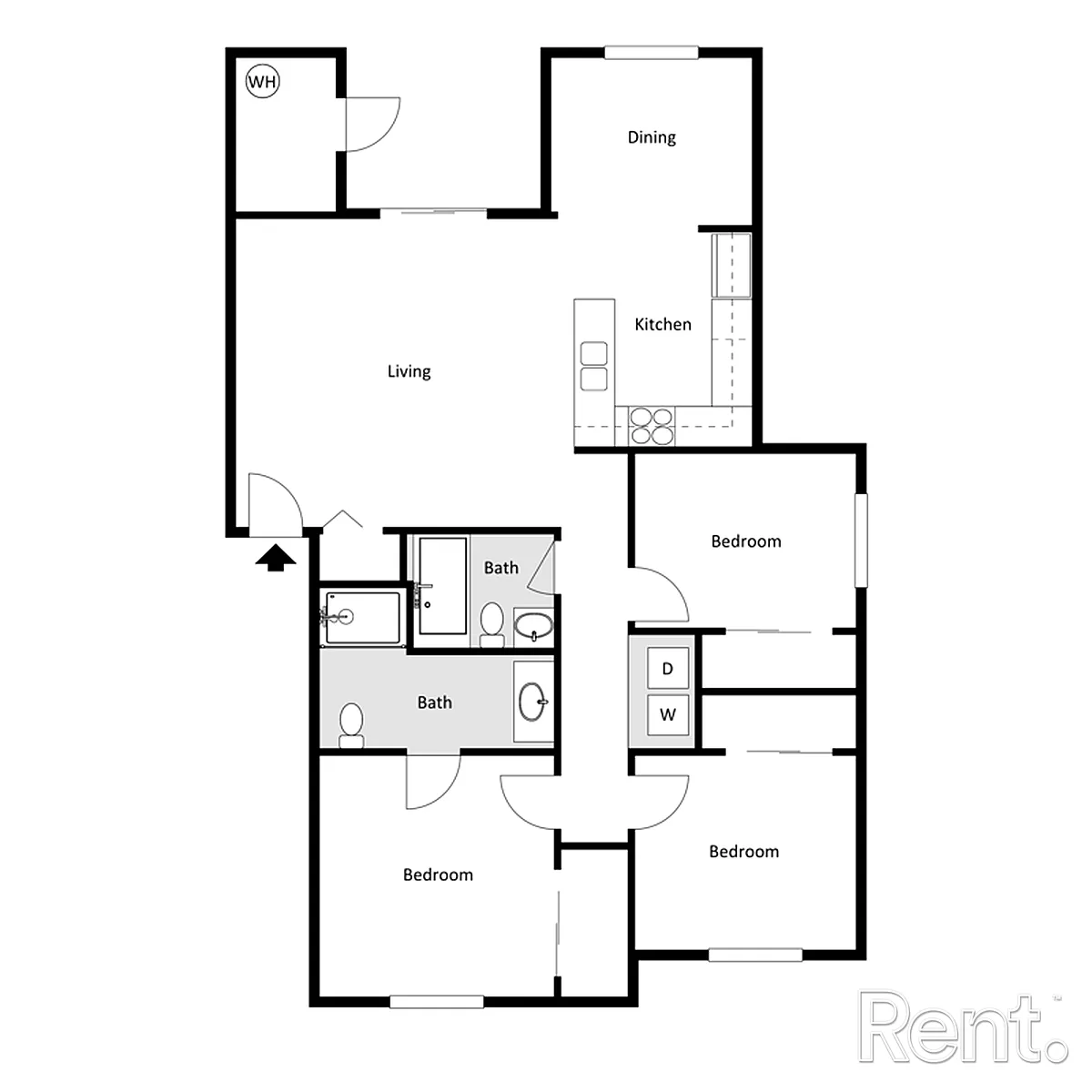 Floor plan 3 Bedroom Holding Uni
