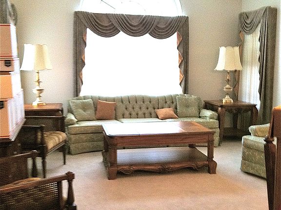 Living Room w/ custom drapes