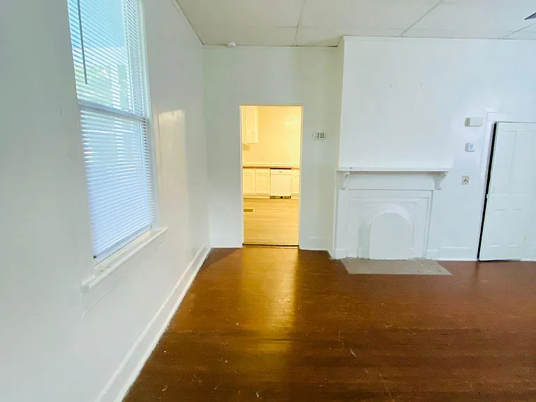 Living room looking toward kitchen