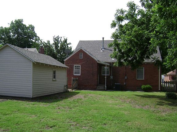 Fenced backyard