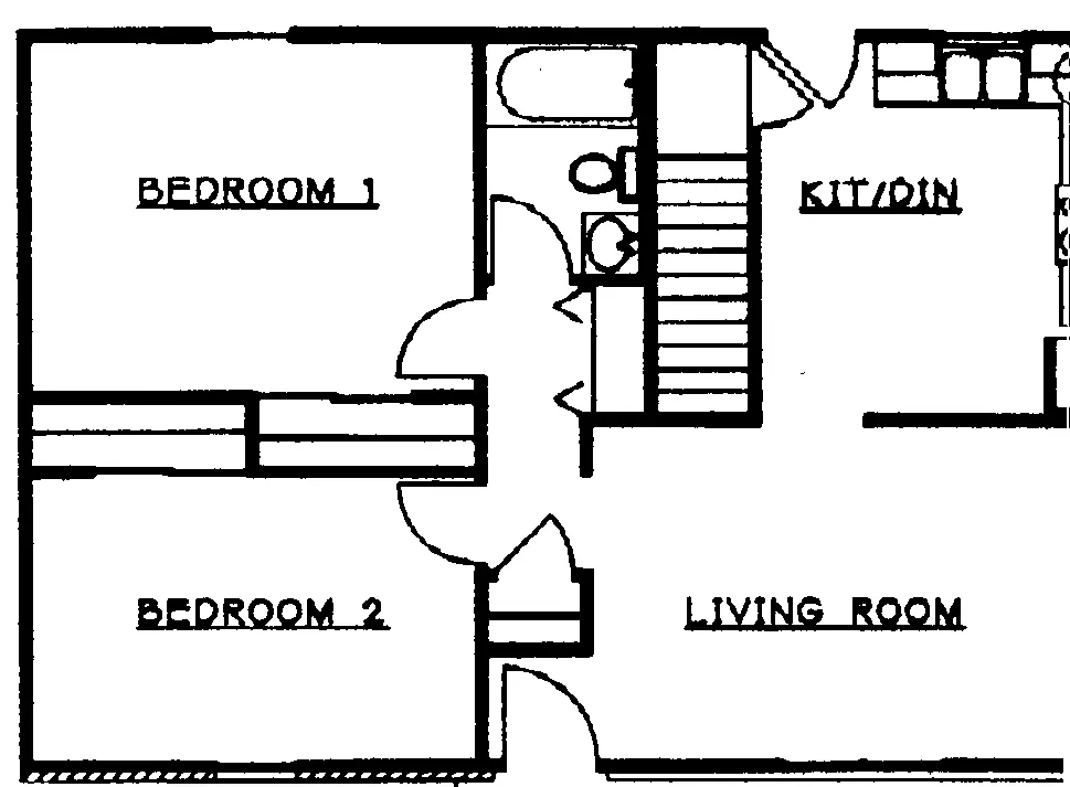 Floor plan 2 Bedroom Home