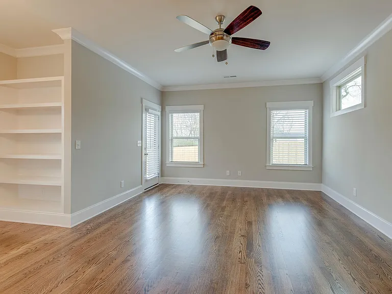 Living room with door to back patio