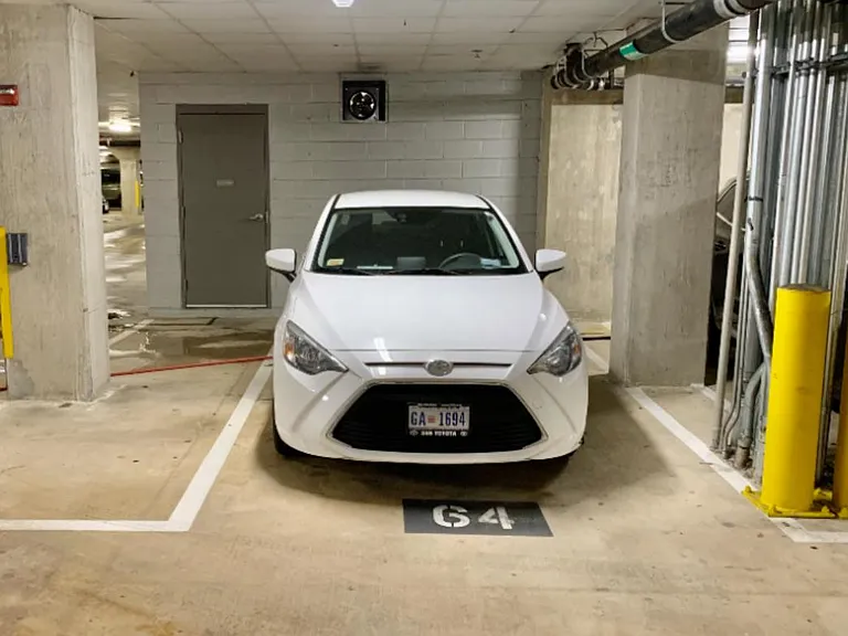Private garage parking spot available. Uniquely large 8.5 feet wide by 19.5 feet deep with extra space on the side. Only 3 of 200 spots like this. All others are side by side with other cars.