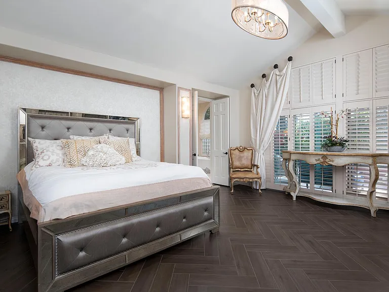 Primary bedroom with king size bed