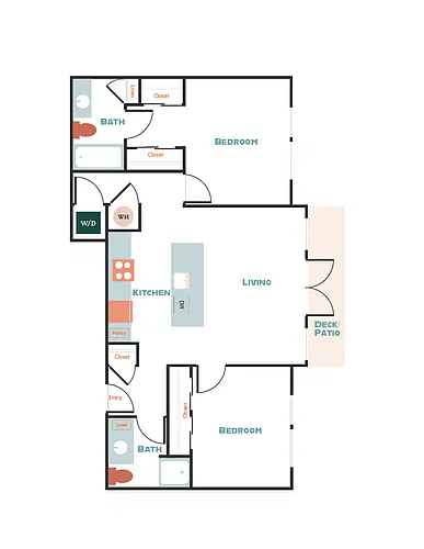 Floor plan 2X2 B1