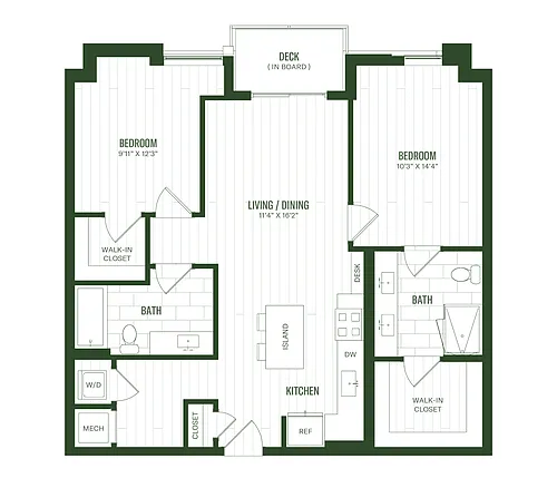 Floor plan 2BD1