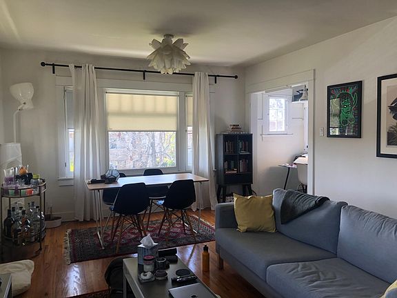 Living room with small office