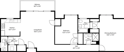 Floor plan Two Bedroom