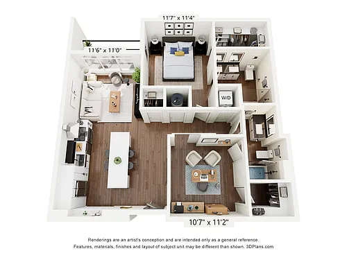 Floor plan A8 + Den