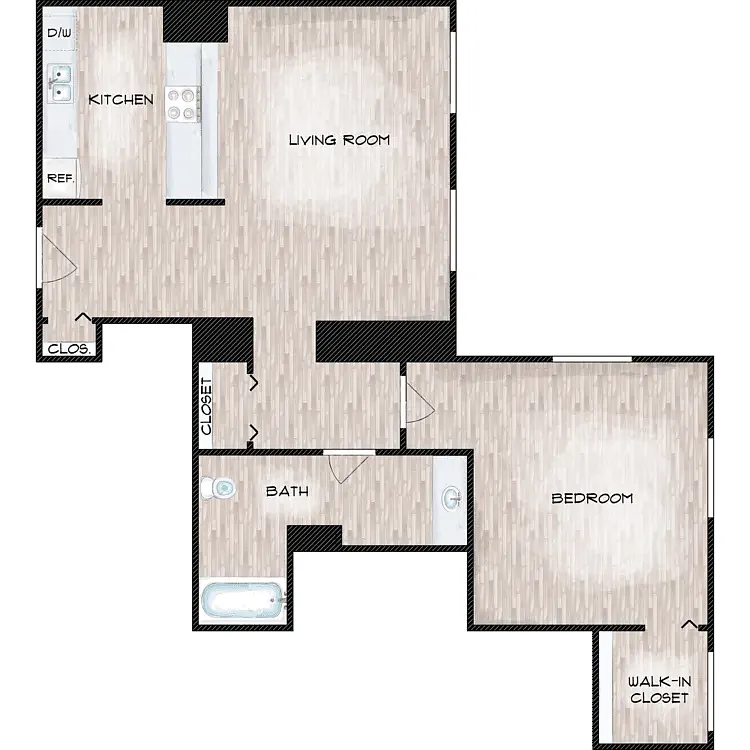 Floor plan 1 Bedroom