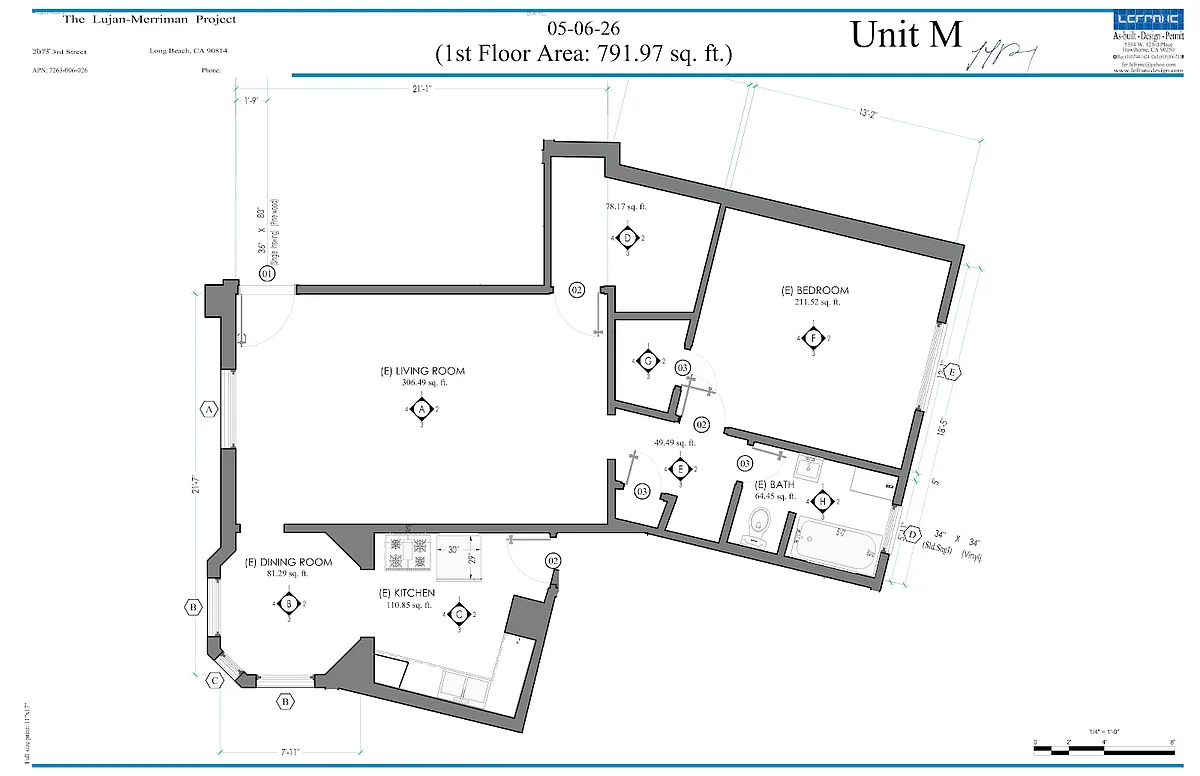 Floor plan 1 Bed 1 Bath