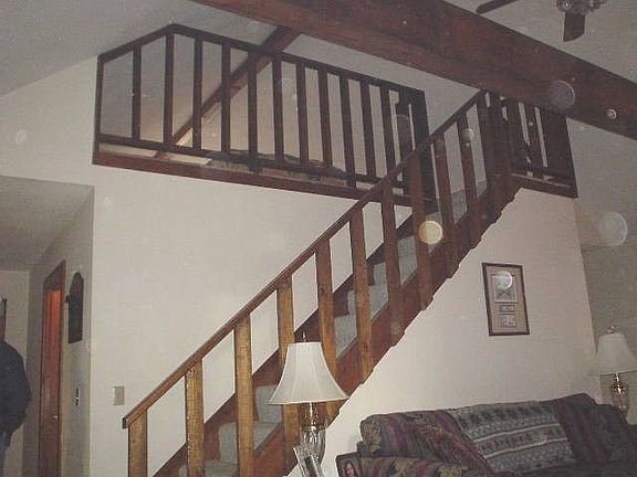 Loft overlooks living room