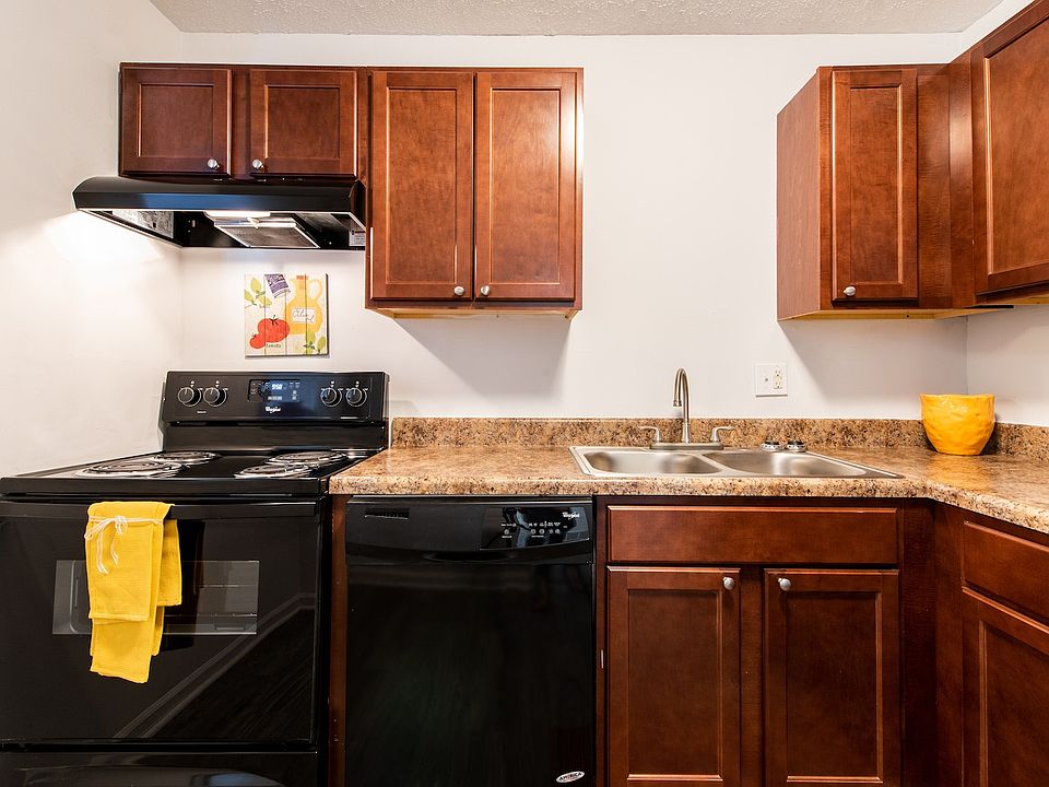 All Black Appliances with New Wooden Cabinets, Double Sink, Spacious Countertops