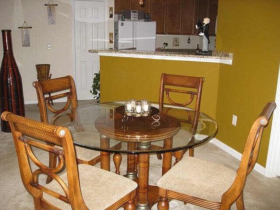 Cozt Dinning Room with view of kitchen