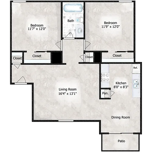 Floor plan 2 bedroom