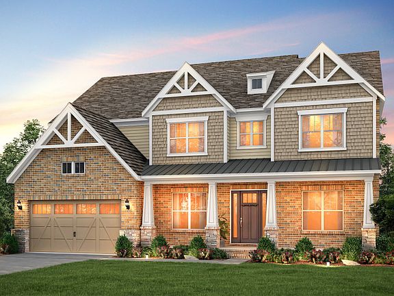 Townsend Exterior 5 features Brick, Stone, Shakes and Large Covered Front Porch