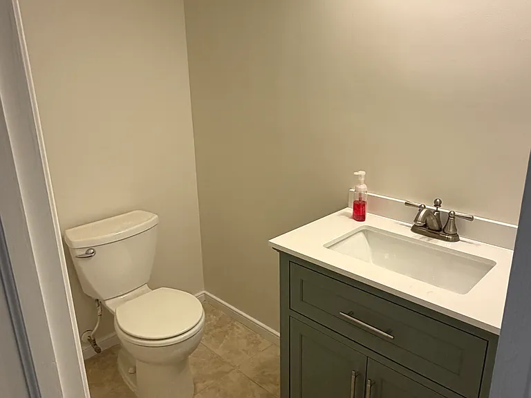 First floor half bath powder room